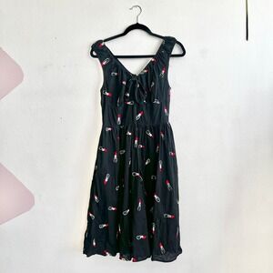 Voodoo Vixen Lipstick Dress Pinup 50s Retro Rockabilly Vintage Style Black XL